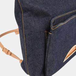 Pre Owned Christian Dior Blue Denim Malice Backpack