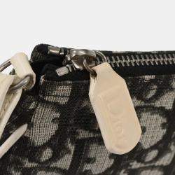 Pre Owned Christian Dior Black PVC Trotter Saddle Handbag