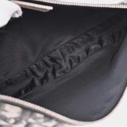 Pre Owned Christian Dior Black PVC Trotter Saddle Handbag