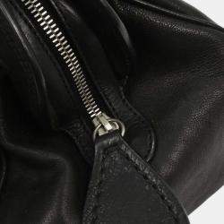 Pre Owned Christian Dior Black Leather My Dior Frame Bowling Handbag