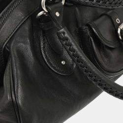 Pre Owned Christian Dior Black Leather My Dior Frame Bowling Handbag