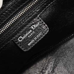 Pre Owned Christian Dior Black Leather My Dior Frame Bowling Handbag
