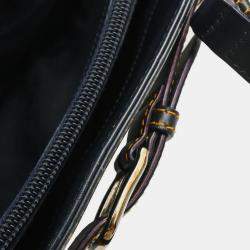 Pre Owned Christian Dior Navy Trotter Handbag