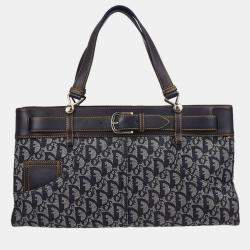 Pre Owned Christian Dior Navy Trotter Handbag