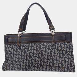 Pre Owned Christian Dior Navy Trotter Handbag