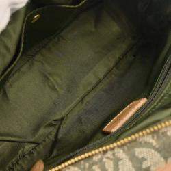 Pre Owned Christian Dior Green Double Saddle Trotter Handbag