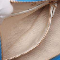 Pre Owned Dior Blue Small Leather Dior Vibe Zip Bowling Bag