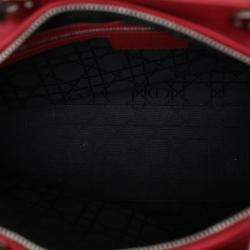 Pre Owned Dior Red Large Lambskin Cannage Lady Dior