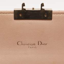 Pre Owned Dior Beige Cannage Leather Miss Dior Promenade Wallet on Chain