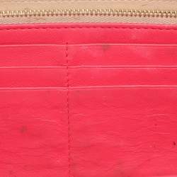 Pre Owned Dior Beige Cannage Leather Miss Dior Promenade Wallet on Chain