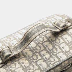 Pre Owned Dior Grey Oblique Canvas Diortravel Vanity Case