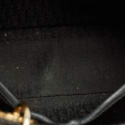 Pre Owned Dior Black Cannage Patent Leather Large Lady Dior Tote