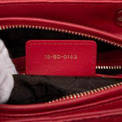 Pre Owned Dior Medium Lambskin Cannage Lady Dior