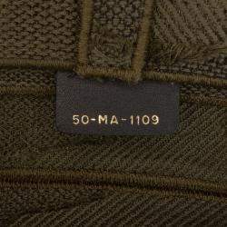 Pre Owned Dior Green Camouflage Canvas Embroidered Saddle Bag