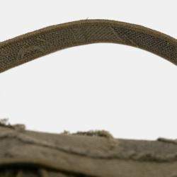 Pre Owned Dior Green Camouflage Canvas Embroidered Saddle Bag
