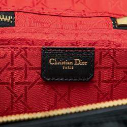 Pre Owned Dior Black Patent Cannage Vanity Case