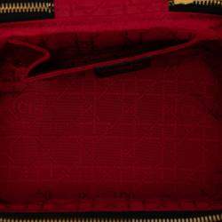 Pre Owned Dior Black Patent Cannage Vanity Case