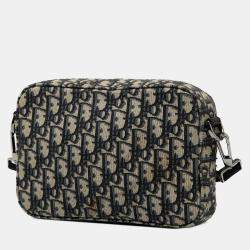 Pre Owned Dior Blue Oblique Canvas Safari Crossbody