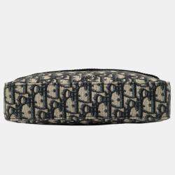 Pre Owned Dior Blue Oblique Canvas Safari Crossbody