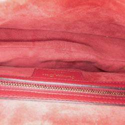 Pre Owned Dior Burgundy Grained Calfskin Saddle Bag