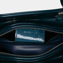 Pre Owned Dior Blue Medium Patent Lady Dior