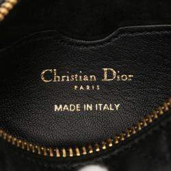 Pre Owned Dior Black Micro Lambskin Cannage Dior Vibe Satchel