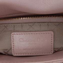 Pre Owned Dior Pink Mini Lambskin Cannage Lady Dior