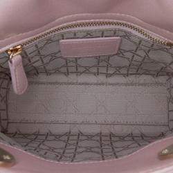 Pre Owned Dior Pink Mini Lambskin Cannage Lady Dior