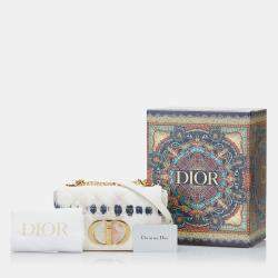 Pre Owned Dior White Small Tie Dye Denim Caro