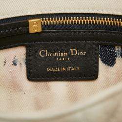Pre Owned Dior White Small Tie Dye Denim Caro