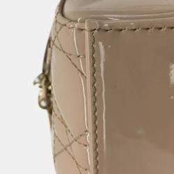 Pre Owned Dior Brown Small Patent Cannage Lady D-Joy