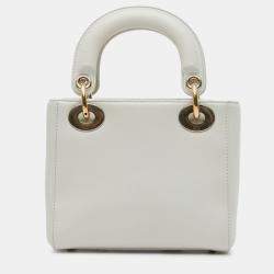 Pre Owned Dior White Niki De Saint Phalle Mini Calfskin Dioramour Lady Dior