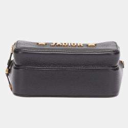 Pre Owned Dior Black J'Adior Camera Case Clutch with Chain