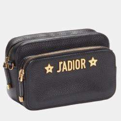 Pre Owned Dior Black J'Adior Camera Case Clutch with Chain