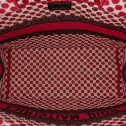 Pre Owned Dior Red Medium Dioramour Book Tote
