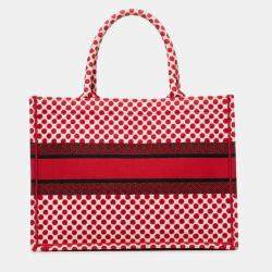 Pre Owned Dior Red Medium Dioramour Book Tote