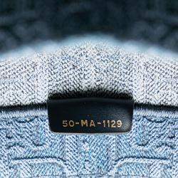 Pre Owned Dior Blue Large Oblique Denim Book Tote