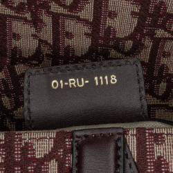 Pre Owned Dior Red Oblique Canvas Saddle Bag