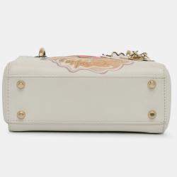 Pre Owned Dior White Niki De Saint Phalle Mini Calfskin Dioramour Lady Dior
