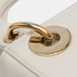 Pre Owned Dior White Niki De Saint Phalle Mini Calfskin Dioramour Lady Dior