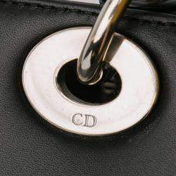 Pre Owned Dior Black Medium Calfskin Pockets Lady Dior
