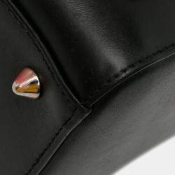 Pre Owned Dior Black Medium Calfskin Pockets Lady Dior