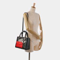 Pre Owned Dior Black Medium Calfskin Pockets Lady Dior