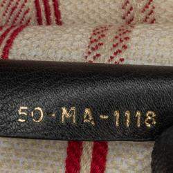 Pre Owned Dior Red Large Striped Book Tote