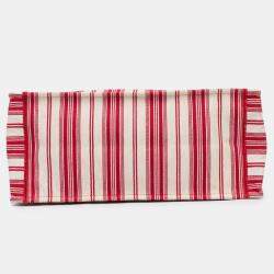 Pre Owned Dior Red Large Striped Book Tote
