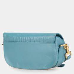 Pre Owned Dior Blue Calfskin Bobby East West Crossbody