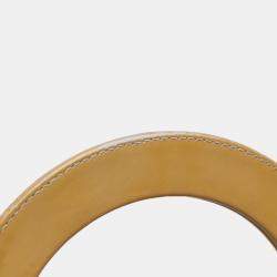 Pre Owned Dior Brown Medium Patent Cannage Lady Dior