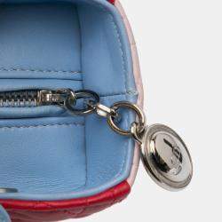 Pre Owned Dior Multicolor Medium Tricolor Lambskin Cannage Lady Dior
