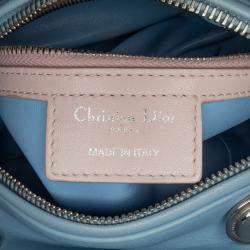 Pre Owned Dior Multicolor Medium Tricolor Lambskin Cannage Lady Dior
