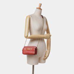 Pre Owned Dior Red Leather JAdior Camera Bag